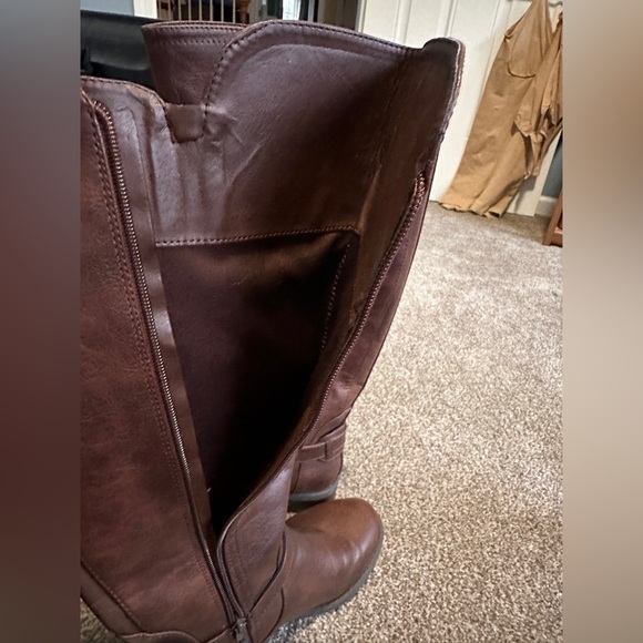 G By Guess Harson Women Riding Boots , Dark Brown - Picture 2 of 9